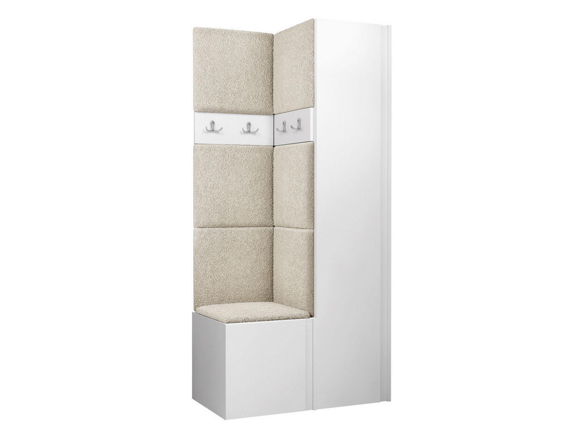 GARDEROBEN-SET Orion XXIV - Creme/Weiß, Holzwerkstoff/Kunststoff (82/186/46cm) - MIRJAN24