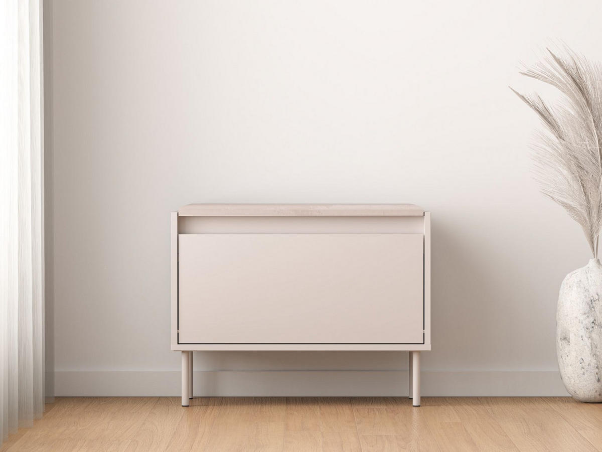 SCHUHBANK Dioce Kaschmirgrau 69 cm - Taupe, Holz/Holzwerkstoff (68.4/50/33.3cm) - Selsey