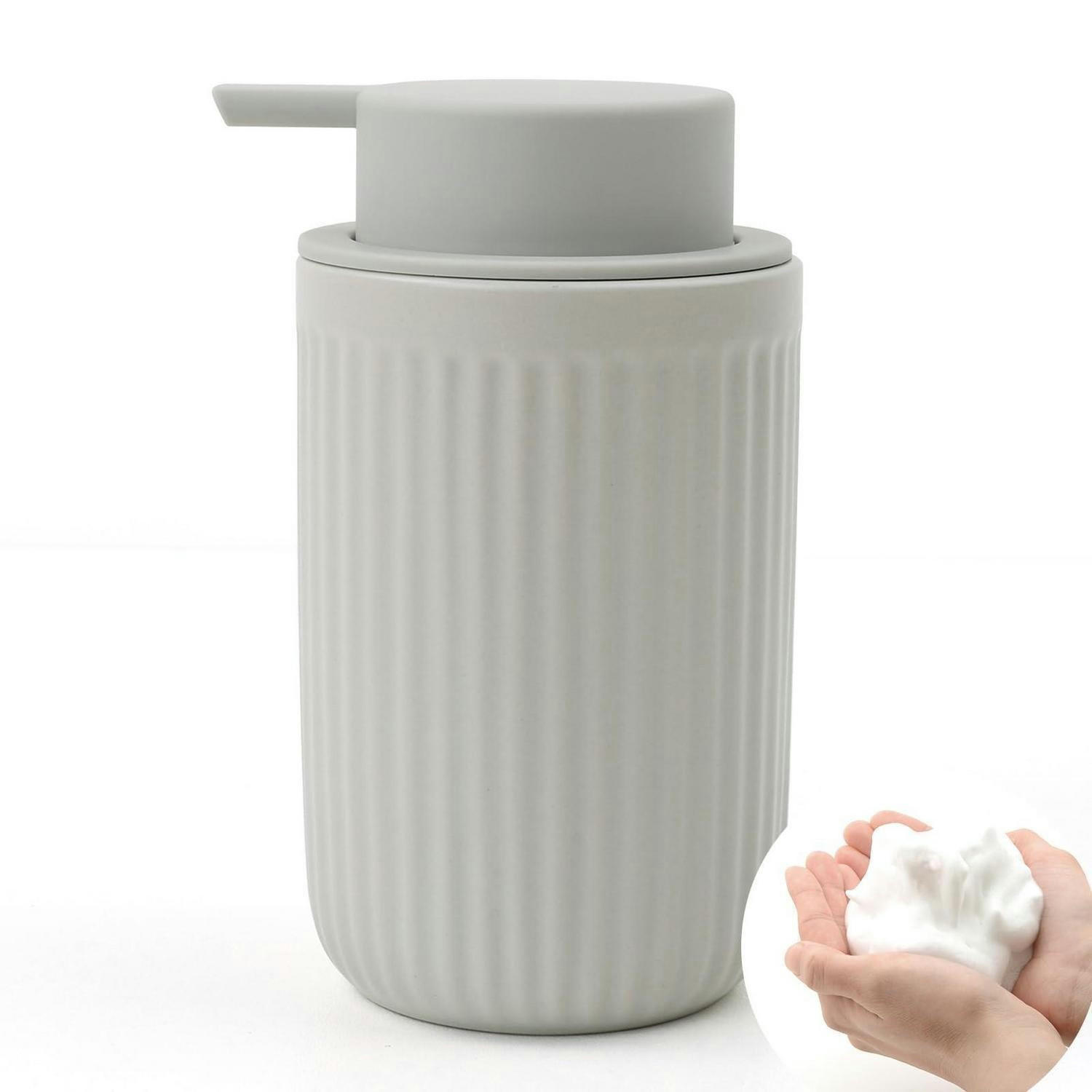 SEIFENSPENDER Keramik Grau 350ml - Grau, Keramik (8/14/8cm)