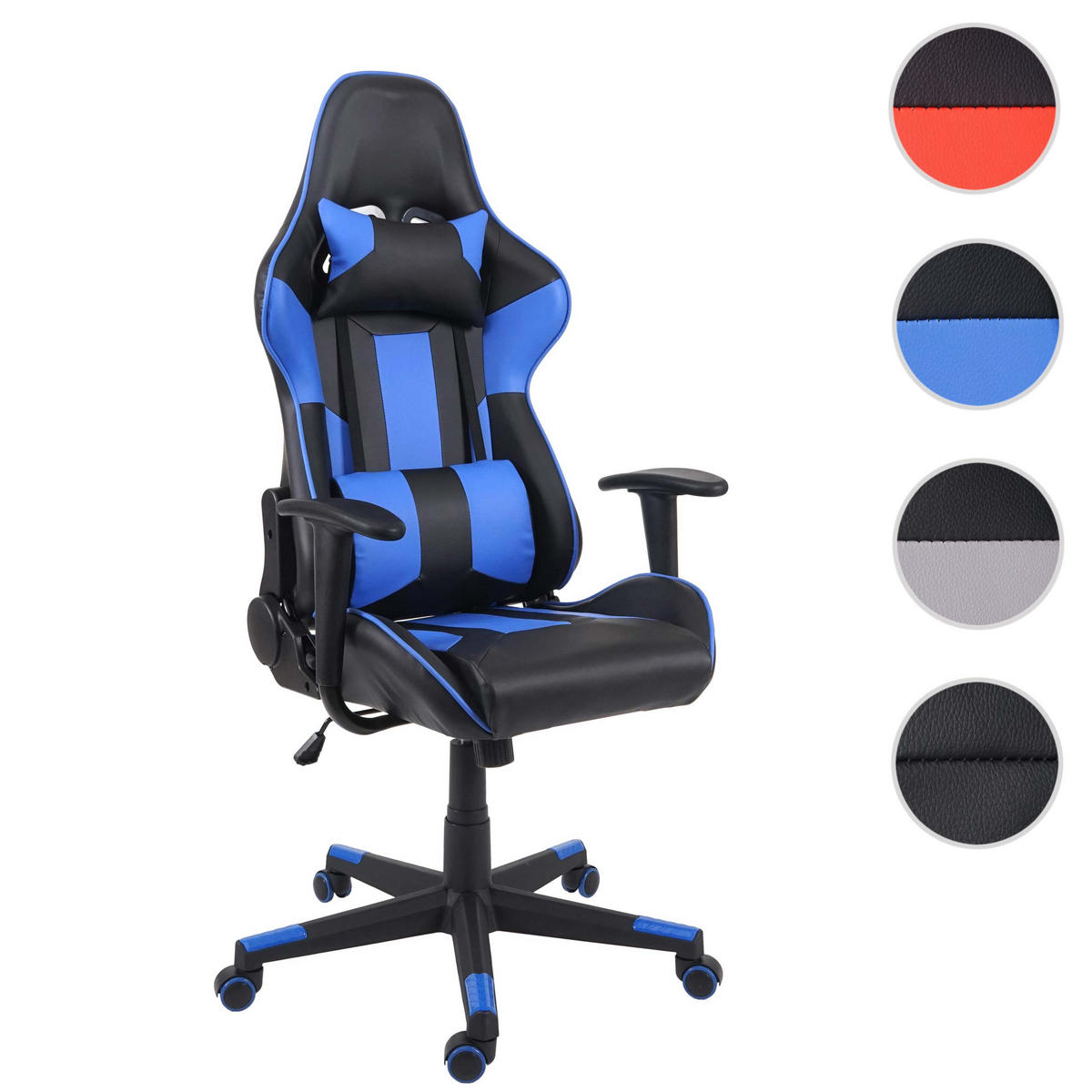 BÜROSTUHL Schwarz, Blau - Blau/Schwarz, Textil (67/136/69cm) - MCW