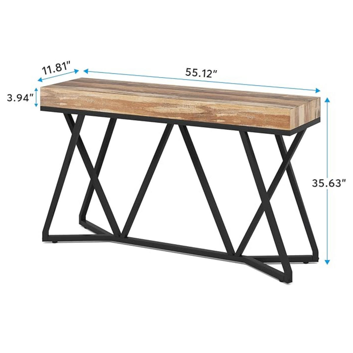 KONSOLENTISCH Holzoptik Braun 160×30×80 cm - Akaziefarben, Holzwerkstoff (30/160/90cm) - Quality Elegance