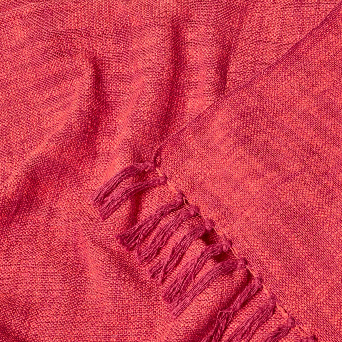 TAGESDECKE Nirvana Slub 255/360 cm, 100% Baumwolle - Orange, Textil (255/360cm) - Homescapes