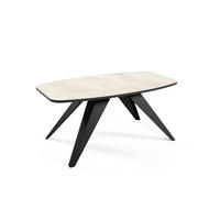 COUCHTISCH Luna Chromix Weiß / Schwarz 120 / 60 / 48cm - Ecru/Schwarz, Holz/Holzwerkstoff (60/120/48cm) - Feldmann-Wohnen