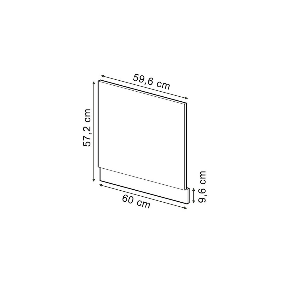 FRONTBLENDE R-Line, Mint Landhaus/Anthrazit, 60 cm Arbeitsplatte Marmor - Anthrazit/Grün, Holzwerkstoff (60/67.4/60cm) - Vicco