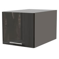 AUFSATZSCHRANK Essen W6B/40 Graphit Hochglanz / Grau Matt 40 / 59 / 36cm - Graphitfarben/Grau, Holz/Holzwerkstoff (40/59/36cm) - Feldmann-Wohnen