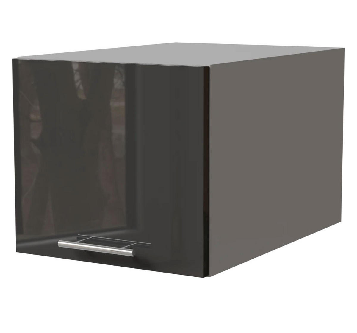 AUFSATZSCHRANK Essen W6B/40 Graphit Hochglanz / Grau Matt 40 / 59 / 36cm - Graphitfarben/Grau, Holz/Holzwerkstoff (40/59/36cm) - Feldmann-Wohnen