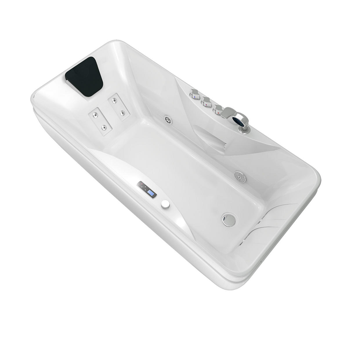 WHIRLPOOL Pool Badewanne Wanne W49-PL 170x80cm - Weiß, Glas/Kunststoff (80/56/170cm) - AcquaVapore by Sandra Jentho
