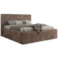 POLSTERBETT TILIANO CLASSIC 180/200 - Braun Cord - Pocket-Matratze - Braun, Textil (180/200cm) - MKS