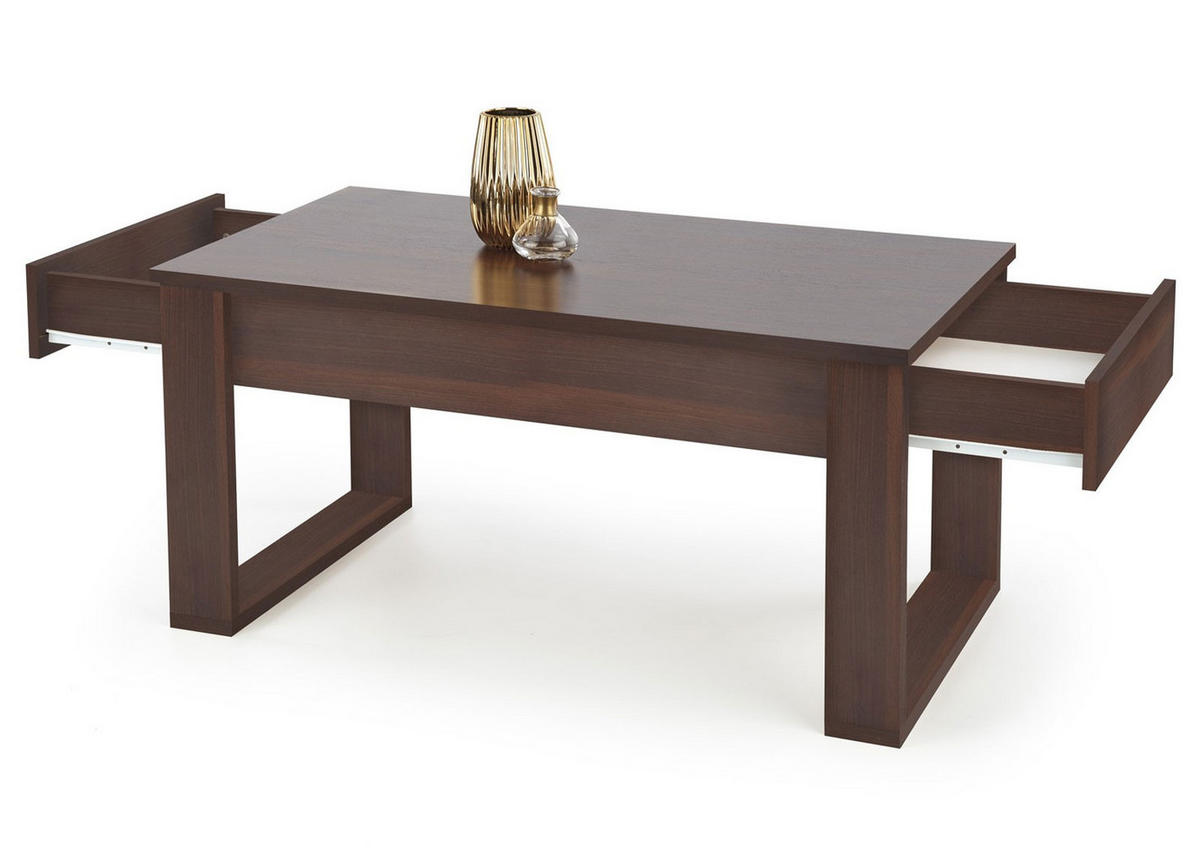 COUCHTISCH Nea Nussbaum 110 / 60 / 52cm - Nussbaumfarben, Holz/Holzwerkstoff (60/110/52cm) - Feldmann-Wohnen