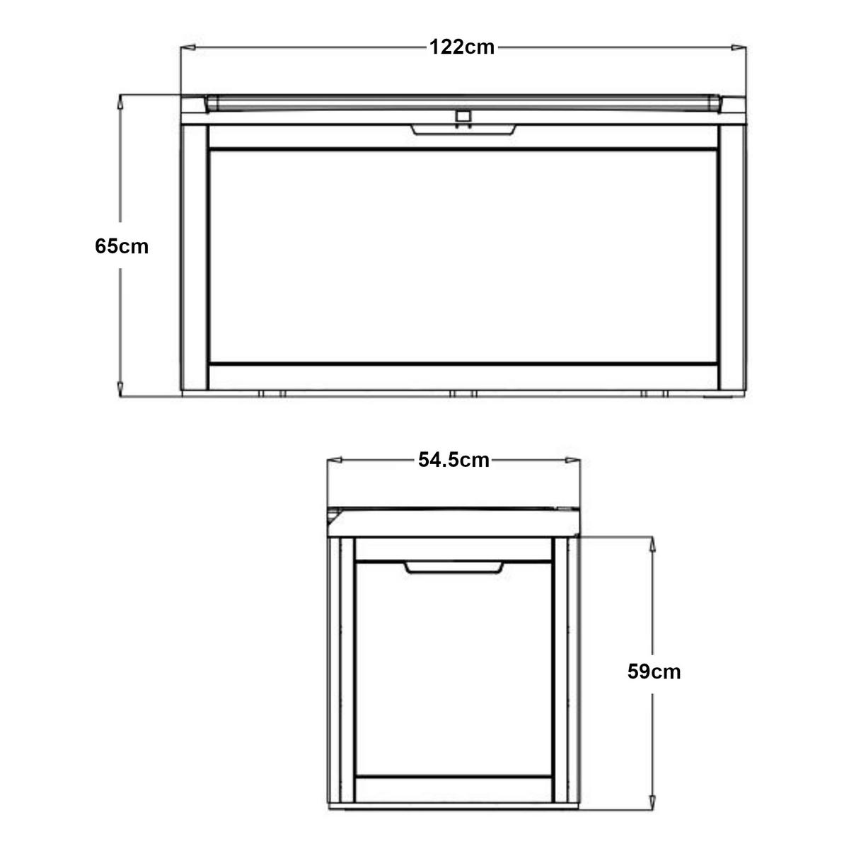AUFBEWAHRUNGSBOX Atella - Schwarz, Kunststoff/Textil (54.5/65/122cm) - casa.pro