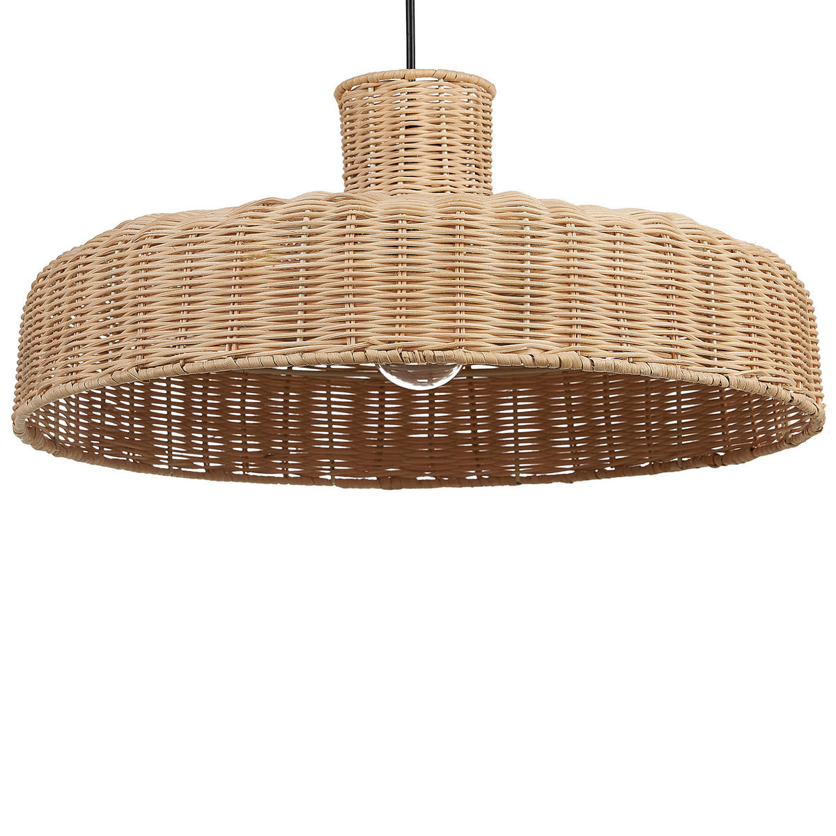 HÄNGELEUCHTE Tamarin 45/45/108 cm - Beige, Naturmaterialen (45/45/108cm) - Beliani