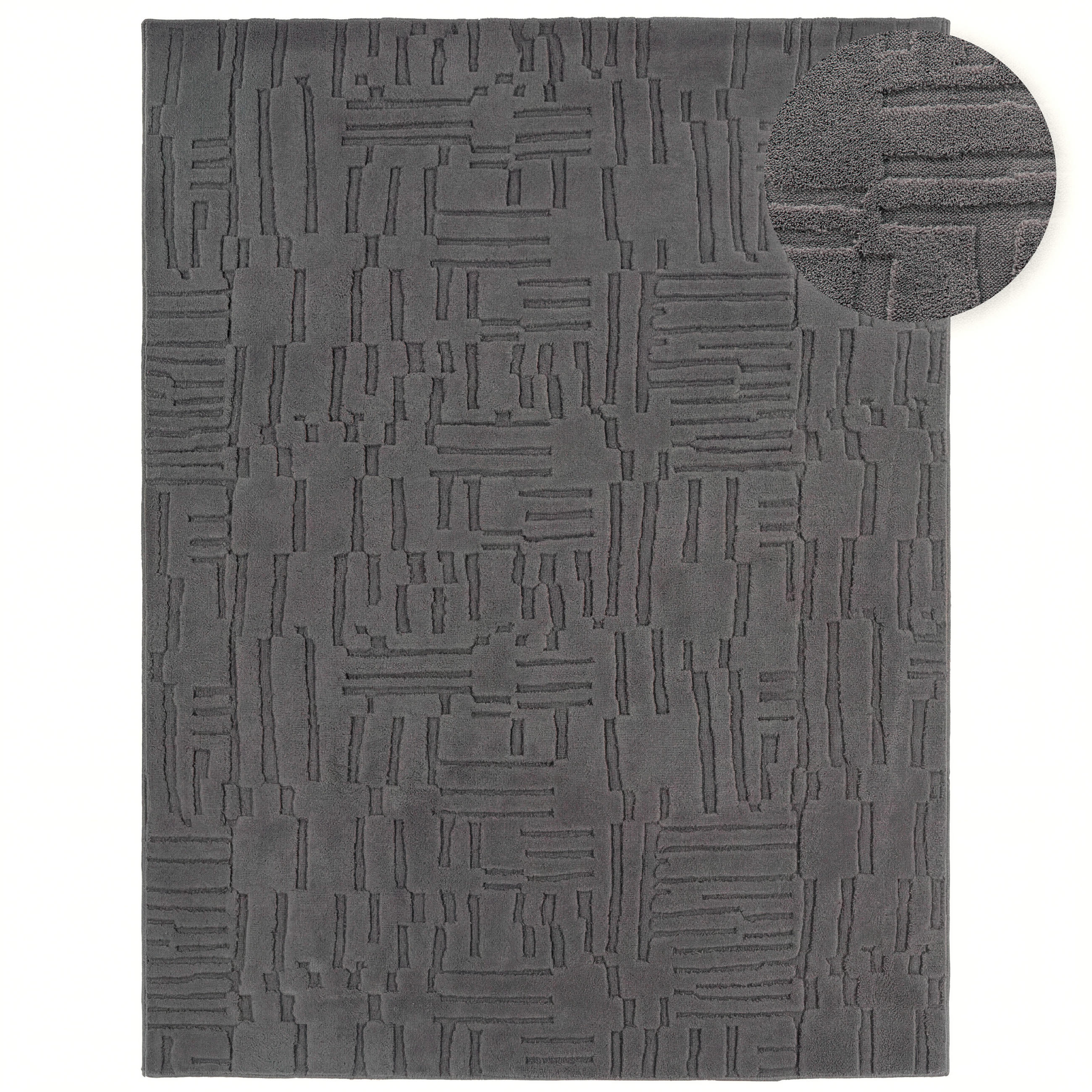 HOCHFLORTEPPICH 160/220 cm Tokio 476 - Anthrazit, Textil (160/220cm) - Paco Home