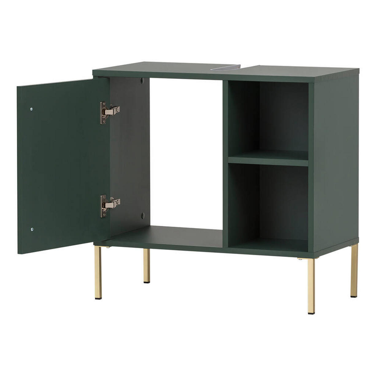 WASCHBECKENUNTERSCHRANK Kella-80 - Grün, Holzwerkstoff (66/64/34cm) - Lomado