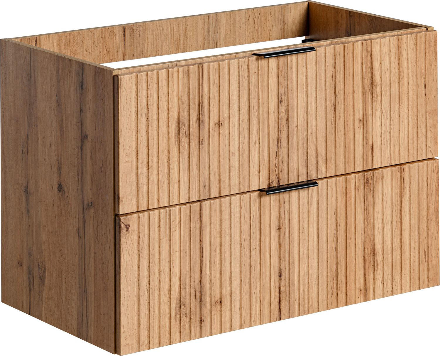 WFL Group Waschbeckenunterschrank Eiche Wotan 80x57x46 cm