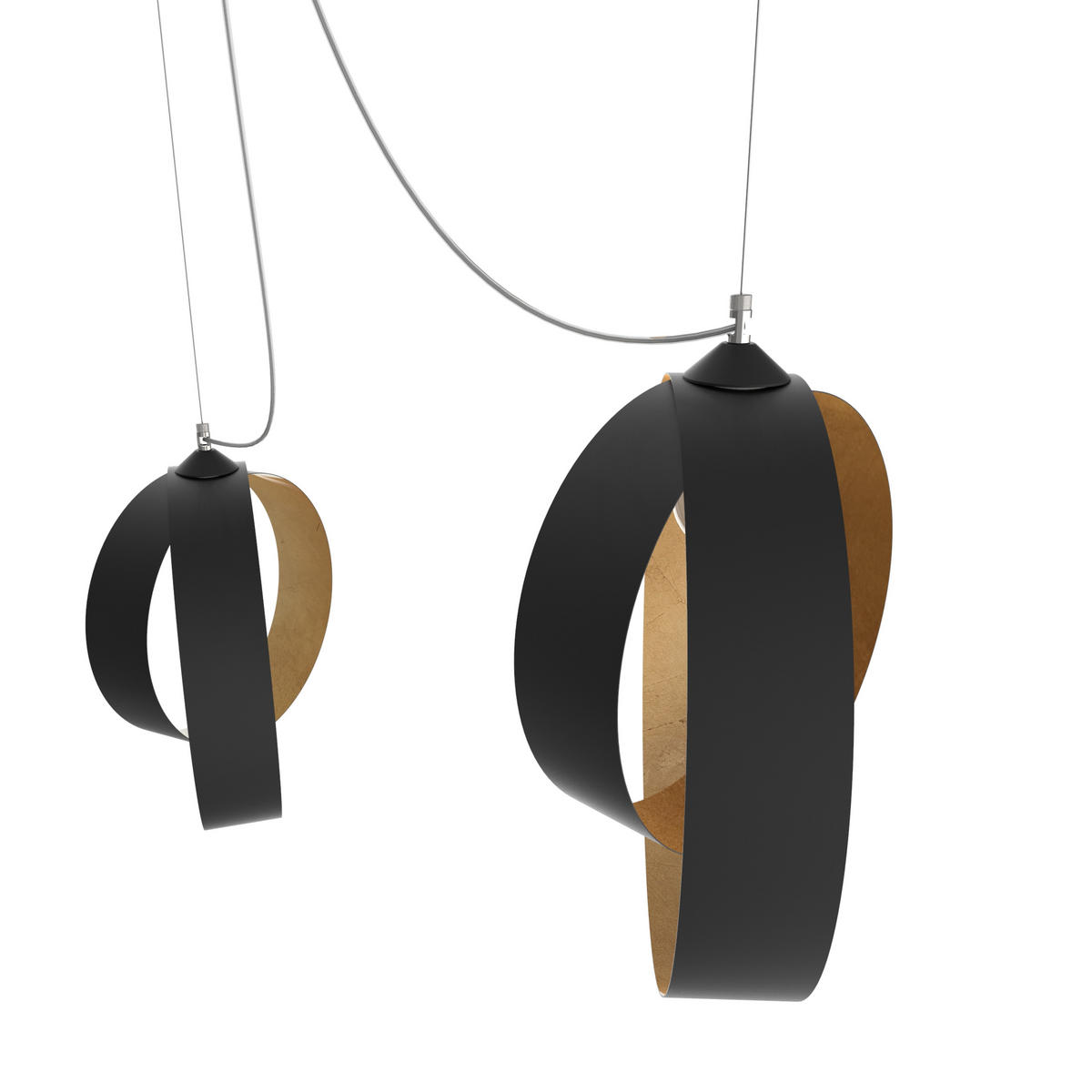 HÄNGELEUCHTE - Goldfarben, Metall (40/40/120cm) - Lumicom