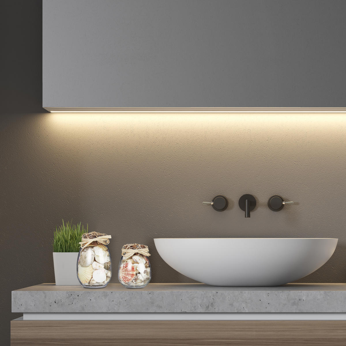 3XMUSCHELDEKO - Multicolor, Glas/Naturmaterialen (15.5cm) - Relaxdays