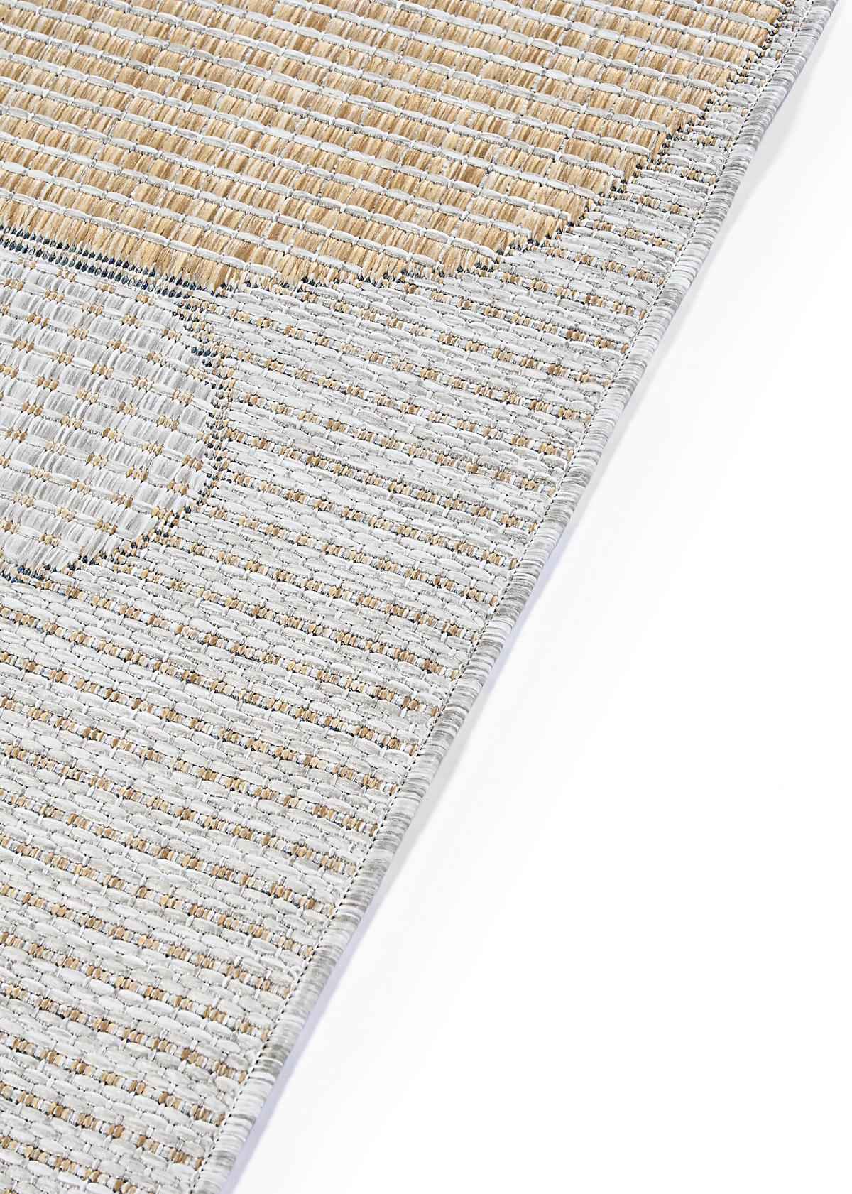 TAPISO YUCANA Grau Outdoor Teppich Flachgewebe 80/150 cm - Grau, Textil (80/150cm) - Tapiso