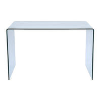 SCHREIBTISCH - 120 cm x 70 cm - Glas - Transparent - ELSTRON - Transparent, Glas (70/120/75cm) - Vente-Unique