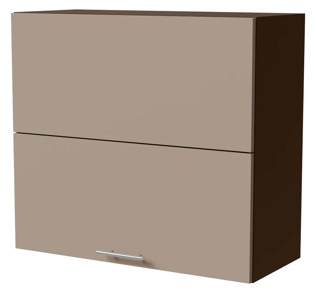 KLAPPHÄNGESCHRANK Brerra W8B/80-AV Lava / RAL 1019 graubeige Matt 80 / 32,5 / 72cm - Dunkelgrau/Graubraun, Holz/Holzwerkstoff (80/72/32.5cm) - Feldmann-Wohnen