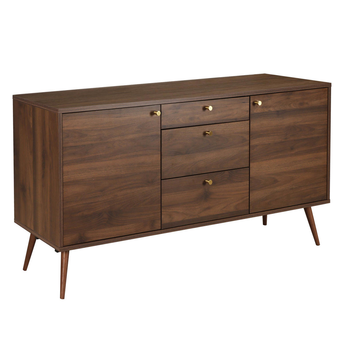 SIDEBOARD, Braun - Braun, Holzwerkstoff (40/75/150cm) - Oviala