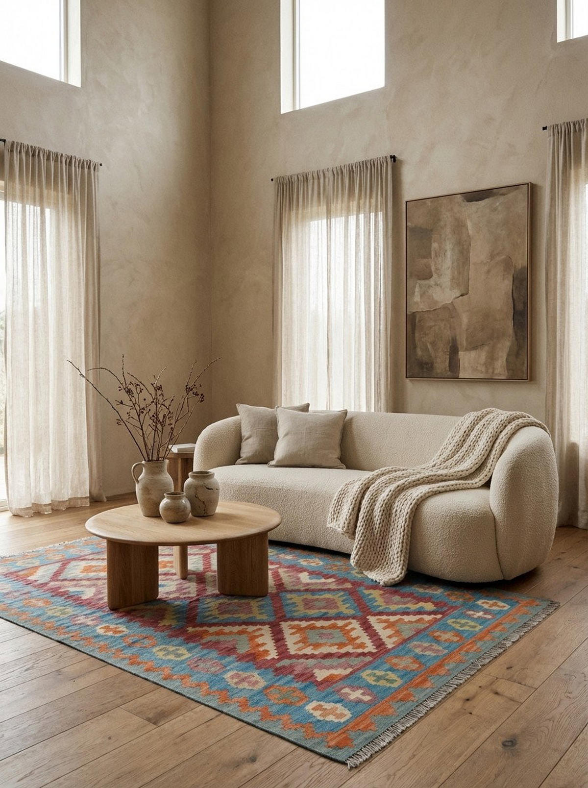 HANDWEBTEPPICH Kelim Gashgai Rot 184/130 cm Schurwolle - Rot, Textil (130/184cm) - Looma