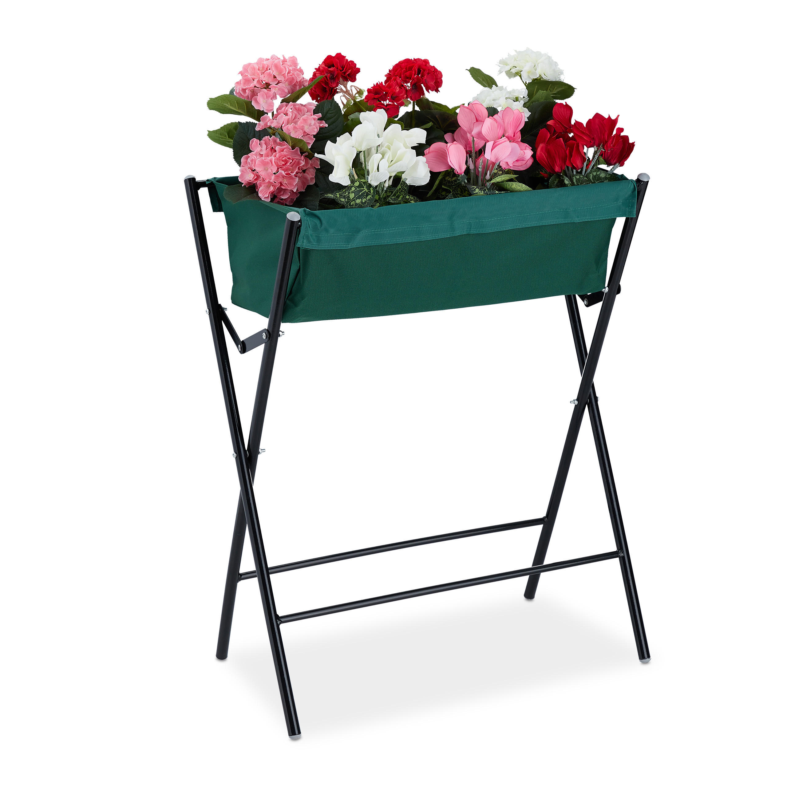 HOCHBEET - Multicolor, Textil/Metall (65/80/40cm) - Relaxdays