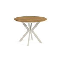 ESSTISCH EVO mit Felge - Kaschmir/Alteiche, Holzwerkstoff/Metall (90/90/76cm) - Meblini