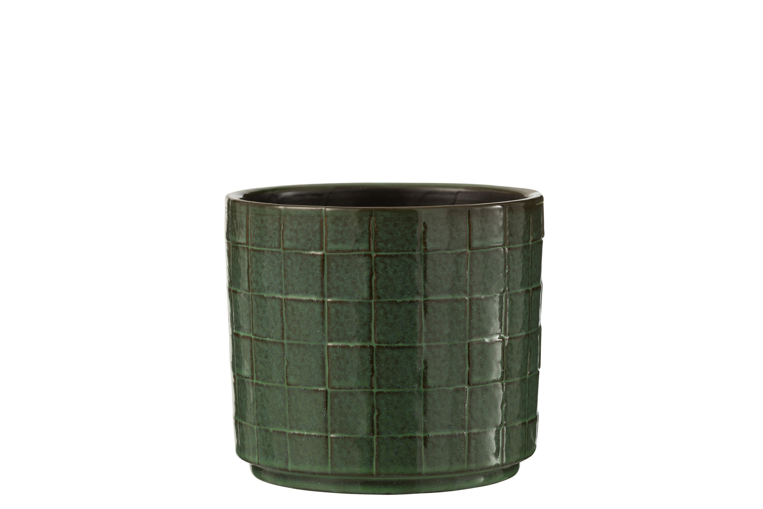 BLUMENTOPF VIERECKIG - Töpferei - Grün - L - Ø 17 cm - Grün, Keramik (17/15cm) - J-Line