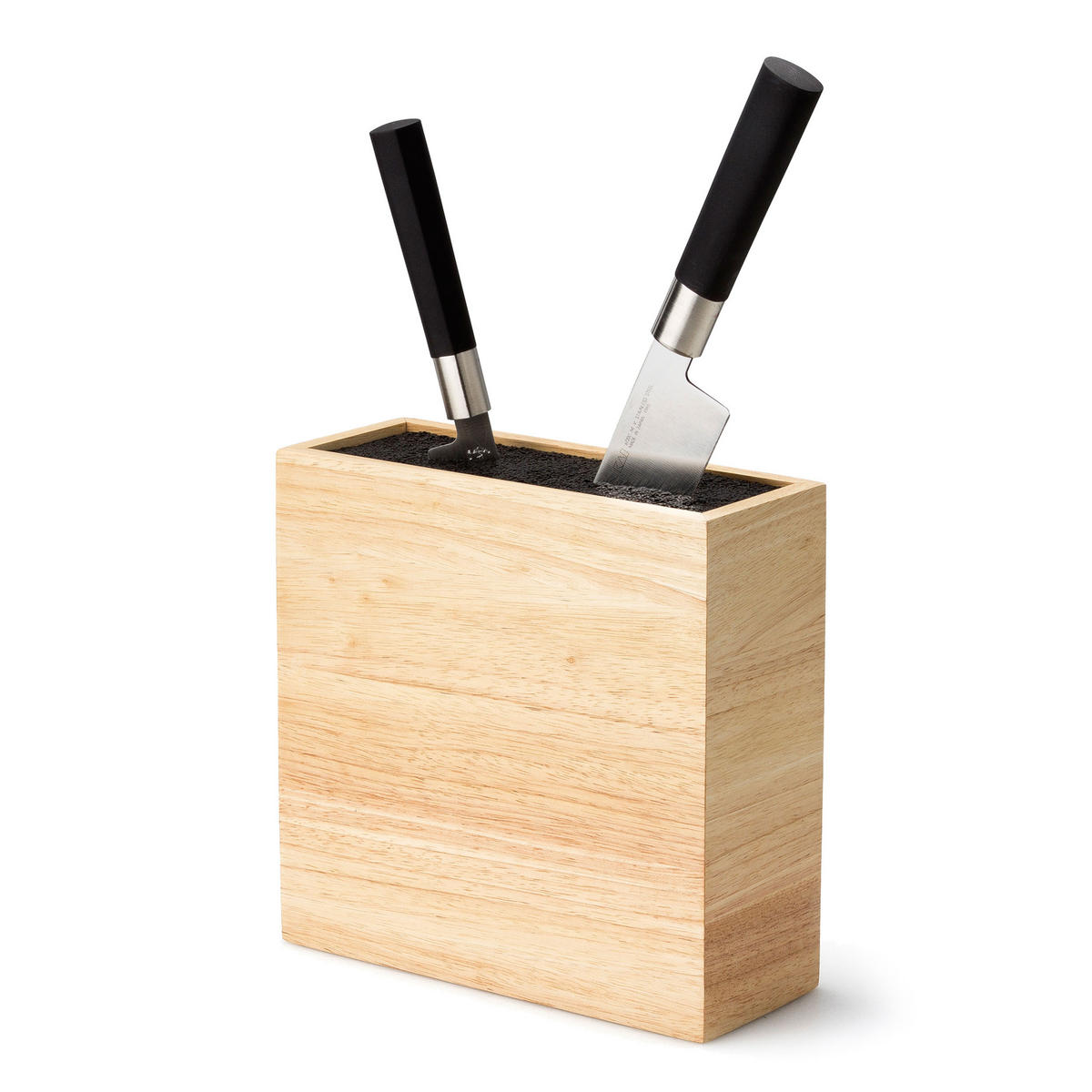 MESSERBLOCK für Schublade mit flexiblem Einsatz, Gummibaumholz - Braun, Holz (24/11/24cm) - Continenta