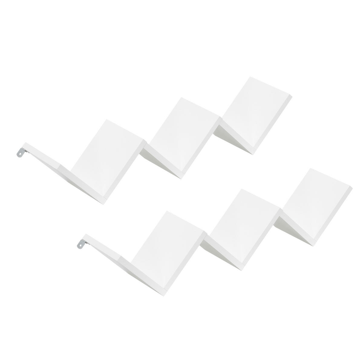 WANDREGAL-SET 2 TLG. Askim - Weiß, Holzwerkstoff (71.5/14/15cm) - [en.casa]