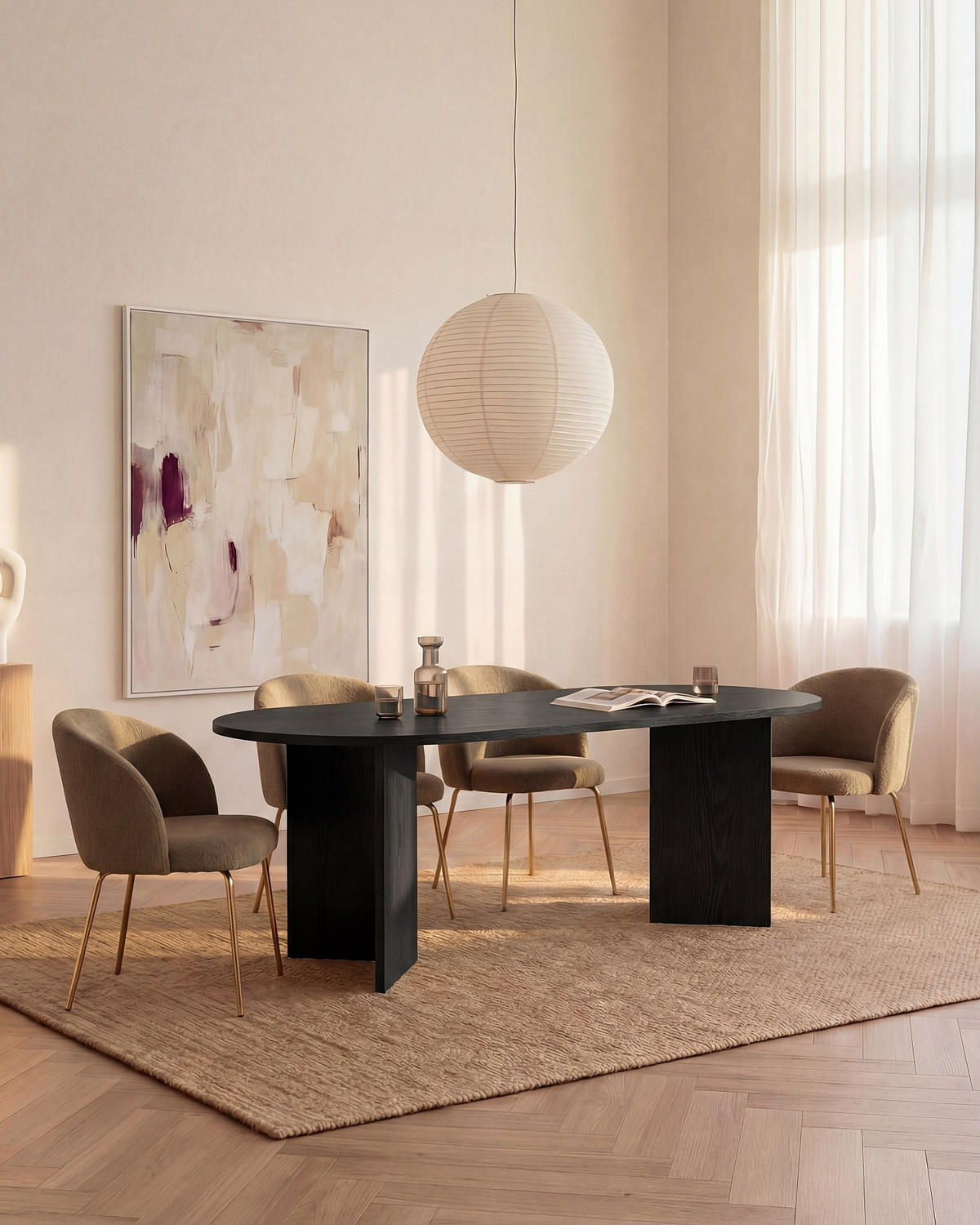 TISCH ohne Ausziehfunktion - 8 -Sitzer - Holzspan - schwarz - TOPANIA - Schwarz, Holz (90/200/74.7cm) - Vente-Unique