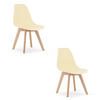 ESSZIMMERSTUHL 2-er Set KITO cremefarbener Sitz - Creme, Kunststoff (46/80/54.5cm) - Valora