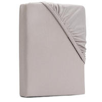 SPANNBETTLAKEN ESSENTIAL Jersey Baumwolle - Hellgrau, Naturmaterialien (180/200cm) - DarBene