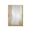 KLEIDERSCHRANK Miami S - Silberfarben/Sonoma Eiche, Holzwerkstoff/Kunststoff (120/200/58cm) - MIRJAN24