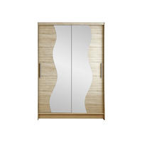 KLEIDERSCHRANK Miami S - Silberfarben/Sonoma Eiche, Holzwerkstoff/Kunststoff (120/200/58cm) - MIRJAN24