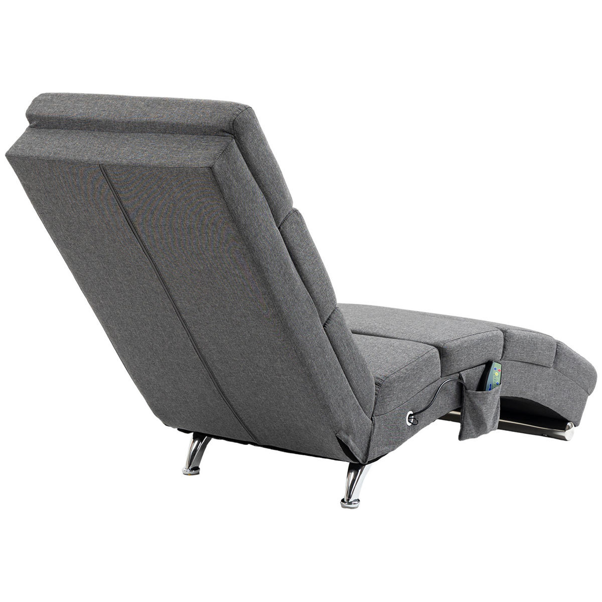 RELAXLIEGE, Massagefunktion, Dunkelgrau - Dunkelgrau, Metall (168/84/56cm) - HOMCOM