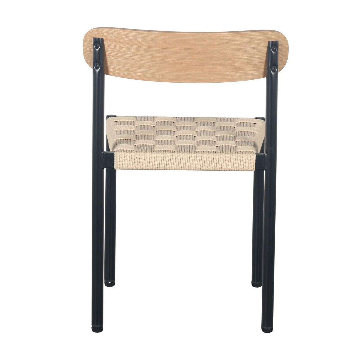 ESSZIMMERSTUHL mit Seilgeflecht Humalpa Eiche / Natur - Beige/Schwarz, Metall (51/78/42cm) - Selsey