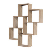 WANDREGAL mit 8 Fächern - Laurio - Eichefarben, Holzwerkstoff (15.7/94.3/81.2cm) - Calicosy