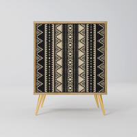 SIDEBOARD AZTEC, Eichefarben, 57,5x42x75,5 cm, Goldfarbene Metallfüße - Eichefarben/Goldfarben, Holzwerkstoff/Metall (57.5/75.5/42cm) - SpaceRebels