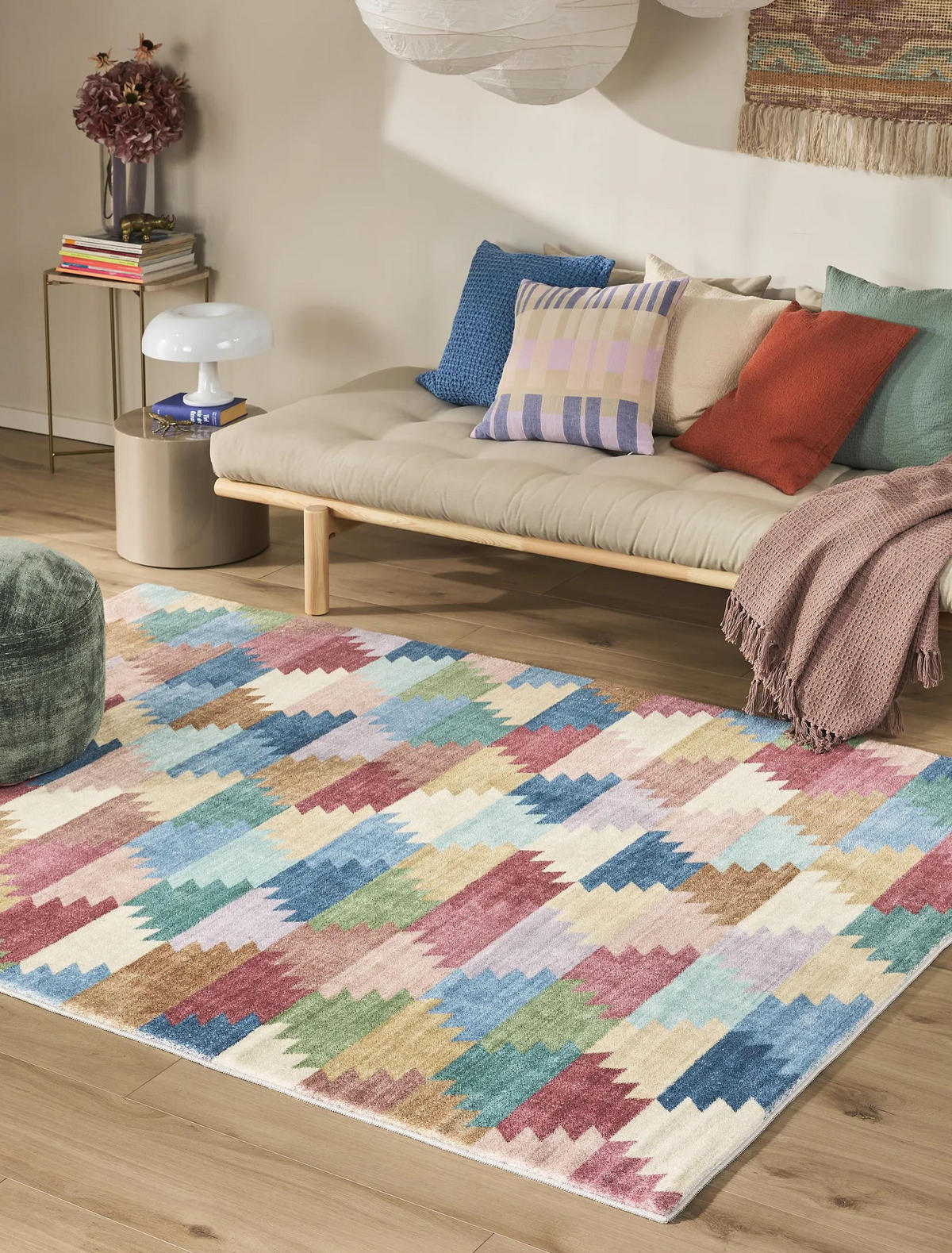 TEPPICH Mara Multicolor/Pink 160x230 cm - Multicolor, Textil (160/230cm) - benuta Pop