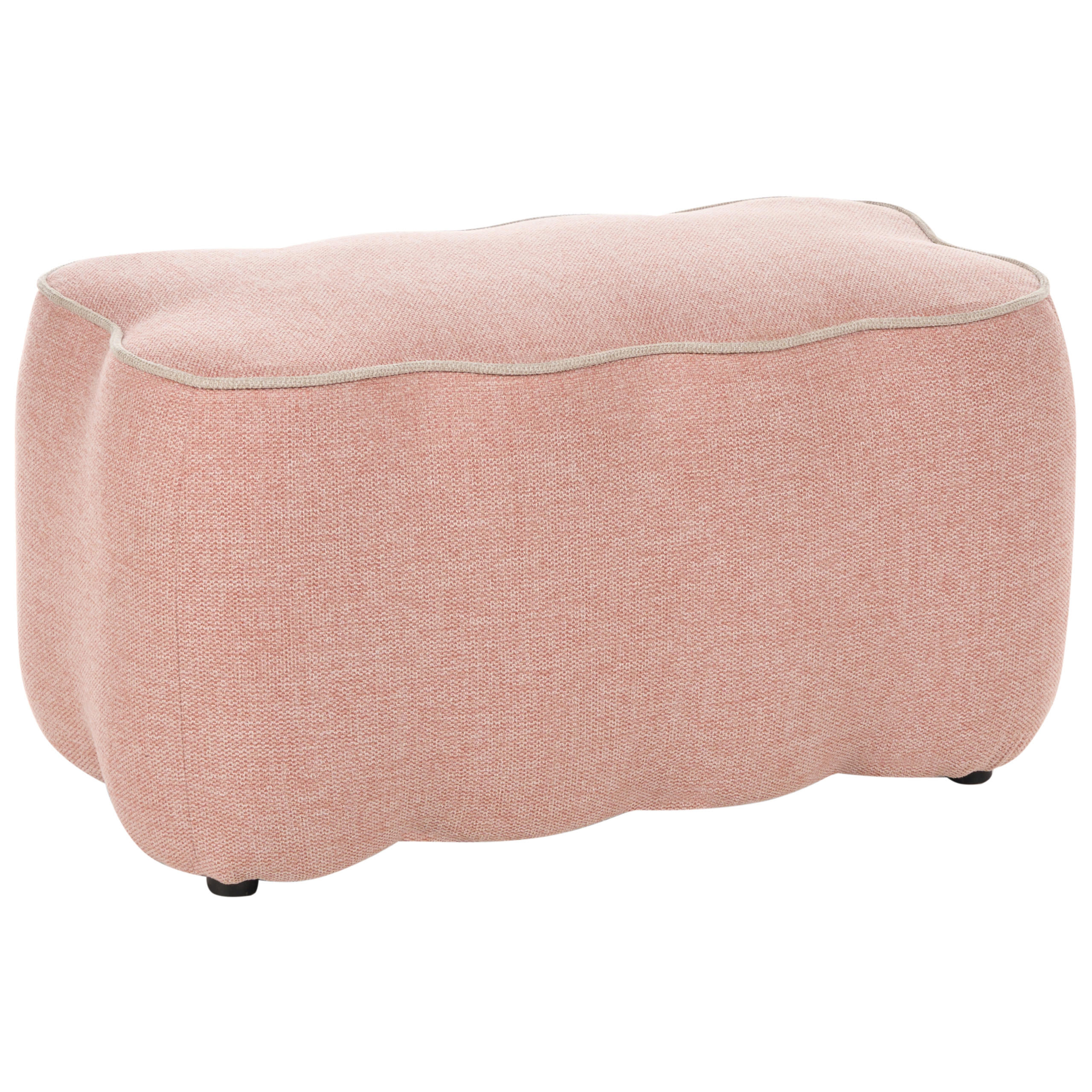 POLSTERBANK Stoff Rosa Juno - Beige, Textil (69/38/38cm) - Beliani