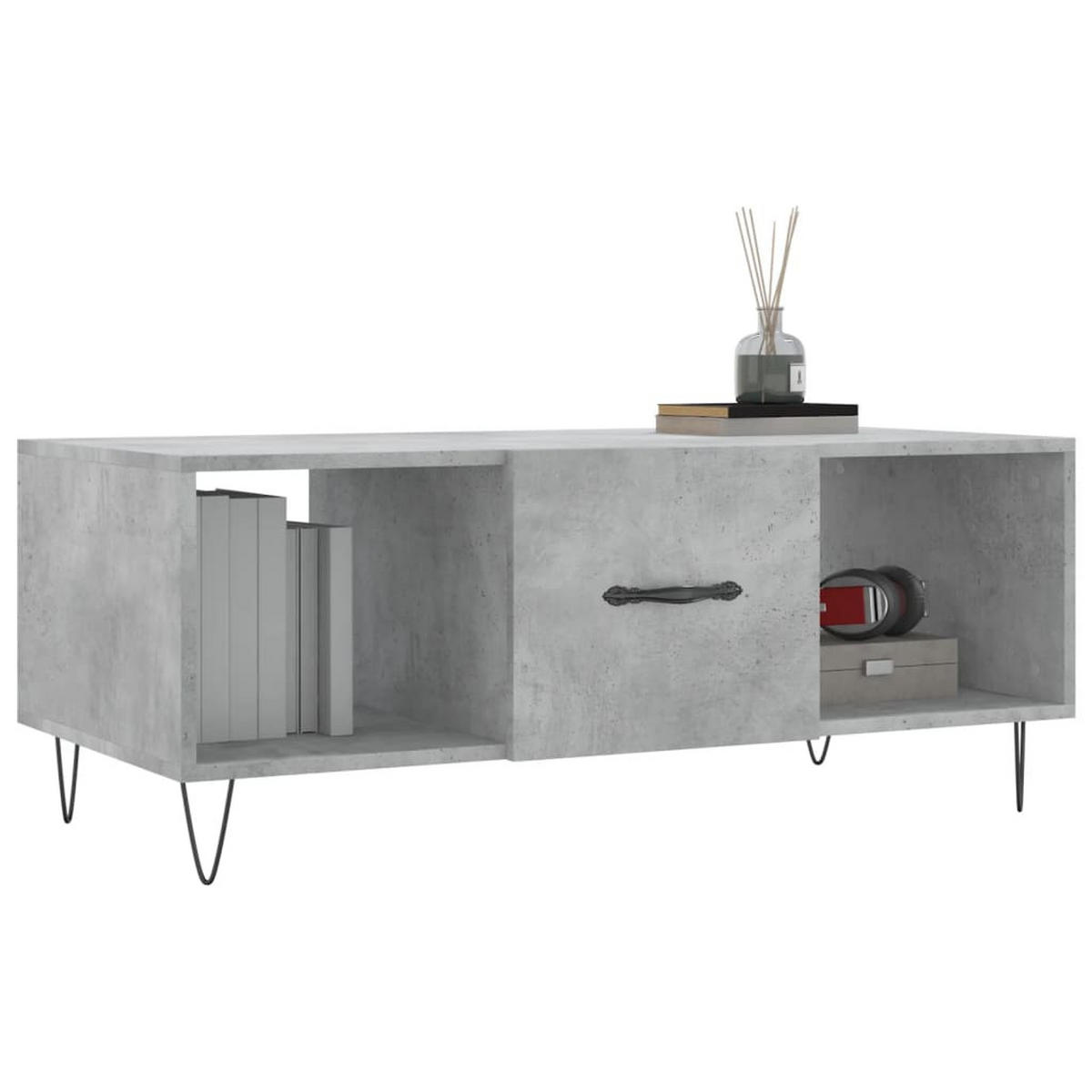 COUCHTISCH Betongrau 102x50x40 cm Holzwerkstoff - Grau, Holzwerkstoff (102/50/40cm) - furnicato