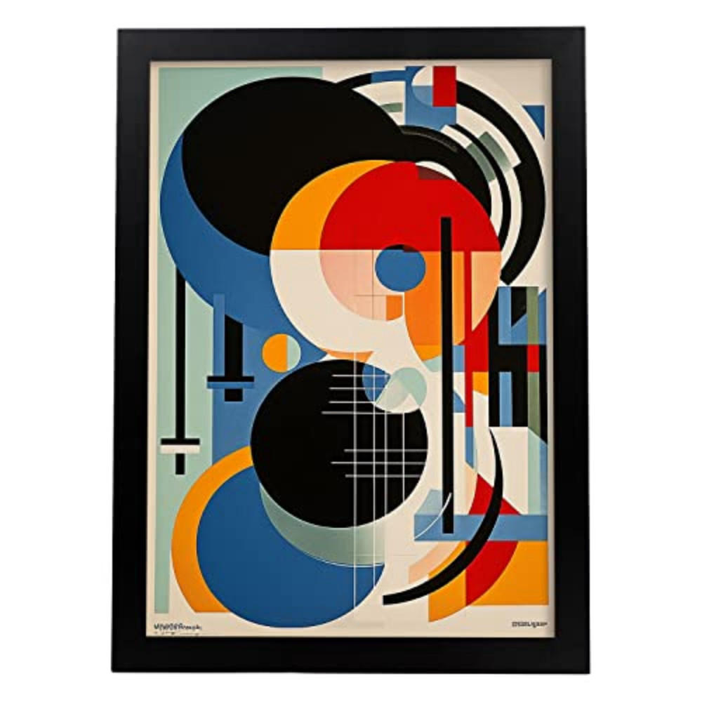 POSTER Bauhaus A3 Schwarzer Rahmen - Schwarz, Papier (29.7/5/42cm) - Nacnic