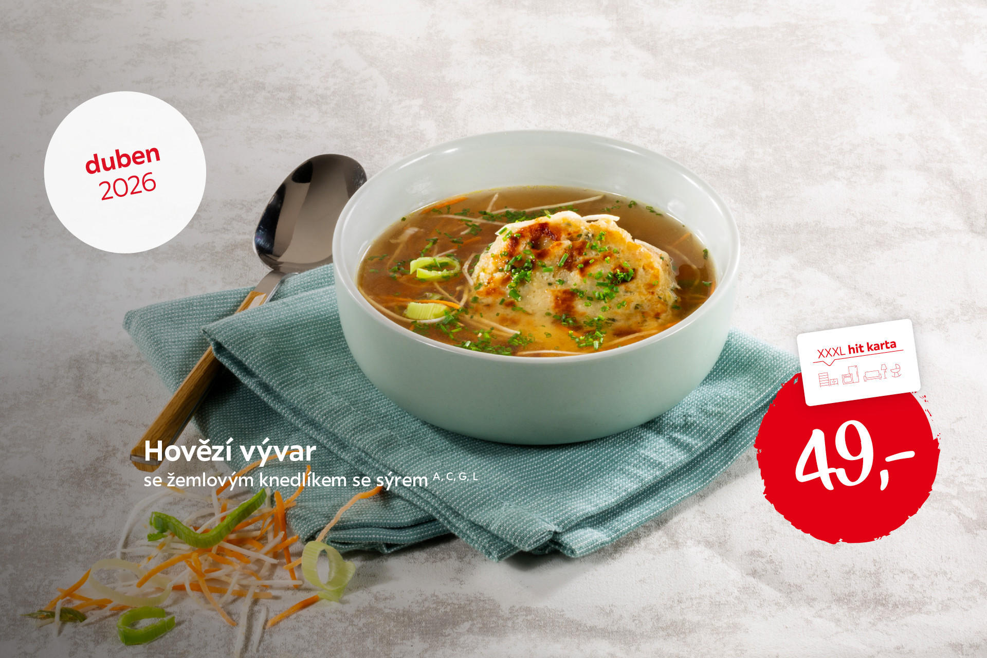 Hovězí vývar - 49 Kč