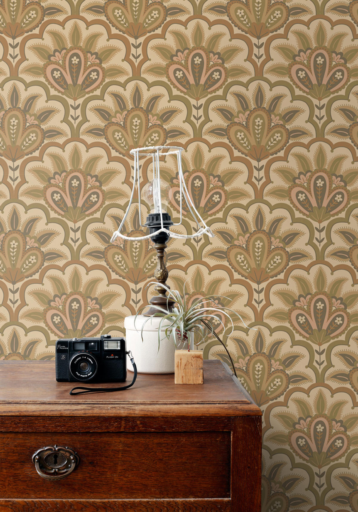 TAPETE orientalisches Barockmotiv 50 x 900 cm - Braun, Papier (50/900cm) - ESTAhome