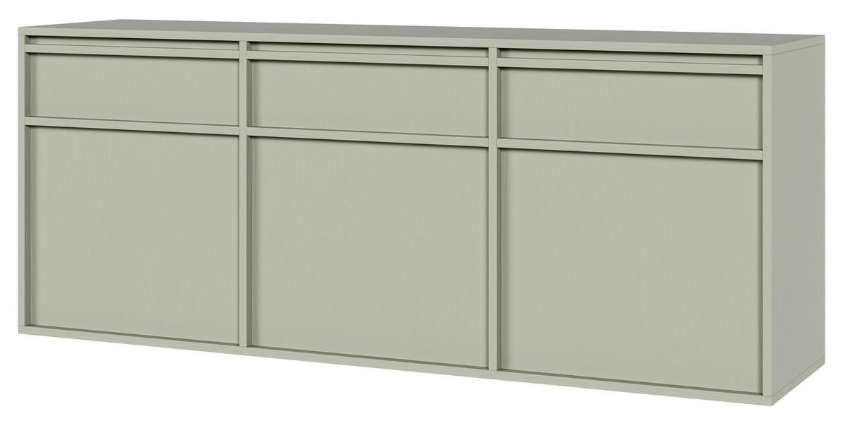 SIDEBOARD Evo Salbeigrün 154 cm - Salbeigrün, Holzwerkstoff (154/61.6/39cm) - Selsey