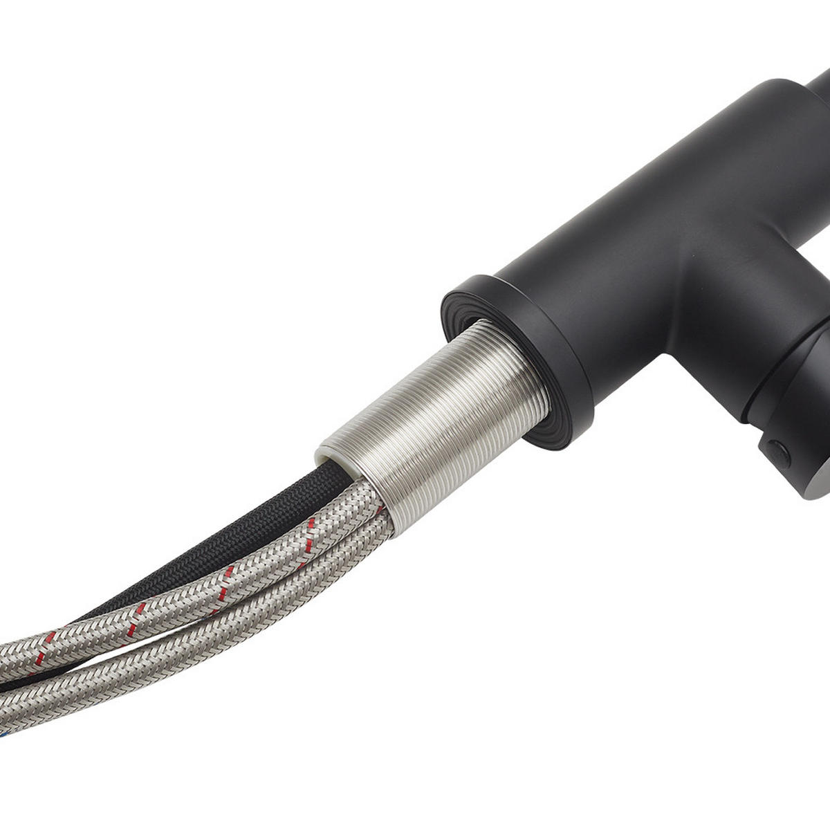 KÜCHENARMATUR Ausziehbar Brausekopf Einhandgriff Schwarz - Schwarz, Metall (26/38/5cm) - Livingandhome