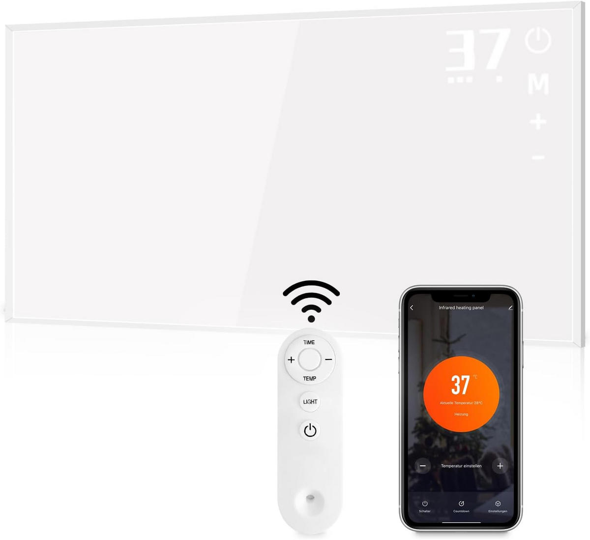 HEIZKÖRPER Ember 98.5/58.5/9 cm - Weiß, Naturmaterialien (58.5/9/98.5cm) - ZMH