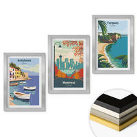 WANDBILDER 3er Set - 20x30 cm Silberner Rahmen - Stadtansichten aus Griechenland, Kanada und Australien - Silberfarben, Kunststoff (20/30cm) - ArtPrintCave