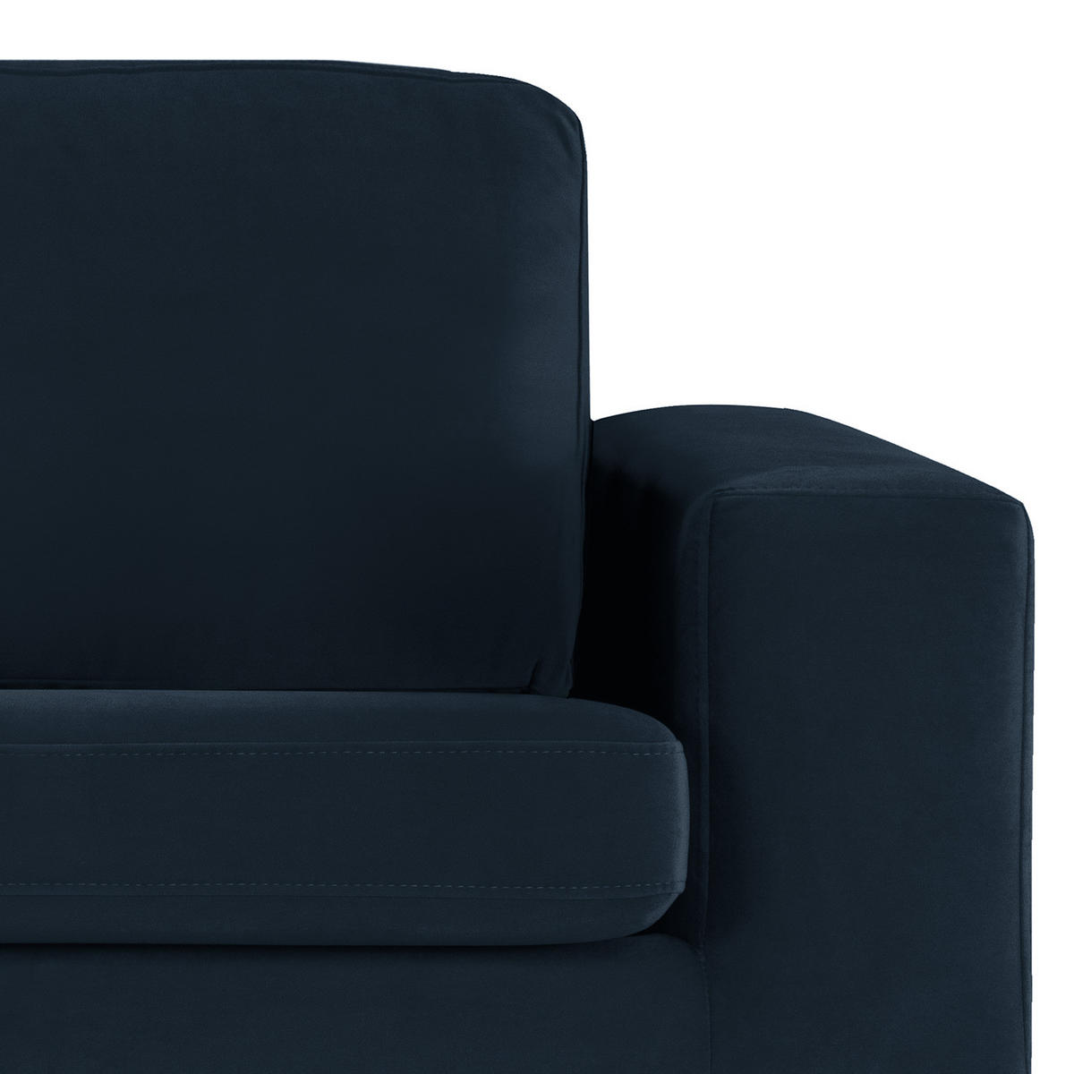 SESSEL - Eichefarben/Dunkelblau, Eichenholz/Textil (122/81/88cm) - home24